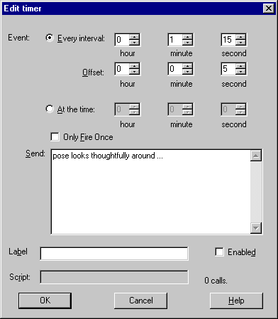 Example of timer setup - 6K